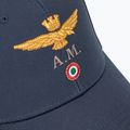 Cappello da baseball da uomo Aeronautica Militare in cotone con logo blu navy 3