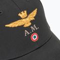 Cappello da baseball da uomo Aeronautica Militare in cotone con logo jet nero 3