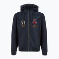 Felpa da uomo Aeronautica Militare 251AF500F459 Cappucio blu navy