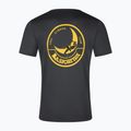 Maglietta La Sportiva Climbing on the Moon da uomo in carbonio/giallo 2