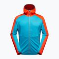 Felpa La Sportiva Upendo Hoody Uomo blu tropicale/pomodoro ciliegia