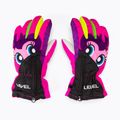 Level Lucky 2021 pk di guanti da sci arcobaleno per bambini