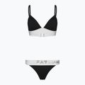 Costume da bagno due pezzi da donna EA7 Emporio Armani Water Sports BW Maxi Logo bianco/nero