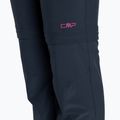 Pantaloni da trekking CMP per bambini Zip Off blu/fuxia 4