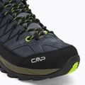Stivali da trekking da uomo CMP Rigel Mid grigio/giallo fluo 7