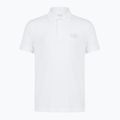 Polo da uomo EA7 Emporio Armani Core Identity bianco / logo argento