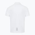 Polo da uomo EA7 Emporio Armani Core Identity bianco / logo argento 2