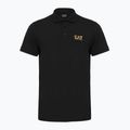 Polo EA7 Emporio Armani Core Identity uomo nero / logo oro