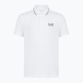 Polo EA7 Emporio Armani Core Identity Piqué uomo bianco