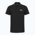 Polo EA7 Emporio Armani Core Identity Piqué Uomo nero