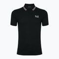 Polo EA7 Emporio Armani Golf Pro Check da uomo nero