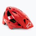 Casco da bici Alpinestars Vector Tech A2 rosso brillante/grigio chiaro lucido