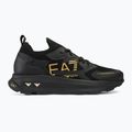 EA7 Emporio Armani Nero e Bianco Altura Knit scarpe triple nero/oro 2
