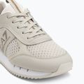 EA7 Emporio Armani Scarpe con lacci bianchi e neri in betulla argentata/oro 7