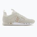 EA7 Emporio Armani Scarpe con lacci bianchi e neri in betulla argentata/oro