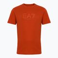 T-shirt da uomo EA7 Emporio Armani Visibility Cotton Crew al tè rooibos