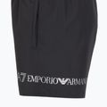 Pantaloncini da bagno EA7 Emporio Armani Extended Logo Boxer uomo nero / argento 3