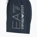 Pantaloncini da bagno EA7 Emporio Armani da uomo con logo oversize armani blu / argento 3