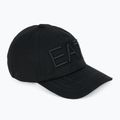 EA7 Emporio Armani Train Logo Series Cappello da baseball ricamato nero