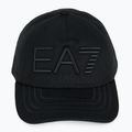 EA7 Emporio Armani Train Logo Series Cappello da baseball ricamato nero 2