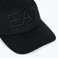 EA7 Emporio Armani Train Logo Series Cappello da baseball ricamato nero 3