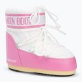 Donna Moon Boot Icon Low Nylon rosa/bianco stivali da neve
