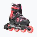 Rollerblade Microblade SL Jr pattini a rotelle per bambini nero/corallo