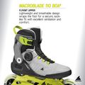 Pattini in linea da uomo Rollerblade Macroblade 110 Boa black/grey/lime 8