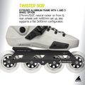 Pattini Rollerblade Twister 90R white smoke/black 9