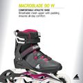 Pattini in linea da donna Rollerblade Macroblade 90 W black/burgundy/ocean green 8
