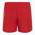 Pantaloncini da bagno da uomo EA7 Emporio Armani con logo oversize rosso equestre / argento 2