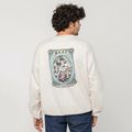 Felpa Kaotiko Washed Feel the Power da uomo, avorio 3