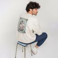 Felpa Kaotiko Washed Feel the Power da uomo, avorio 4