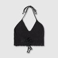 Top Kaotiko Tiran Crochet Menorca donna nero 6