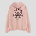 Felpa donna Kaotiko Washed Moth rosa pallido 4