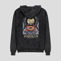 Felpa Kaotiko Washed Zodiacus uomo nero 4