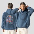 Felpa Kaotiko Washed Free Your Mind da uomo, navy 3