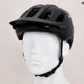 Casco da bici POC Axion nero uranio/blu opale metallizzato/opaco 13