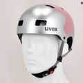 Casco da bici per bambini UVEX Kid 3 argento/rosa 13