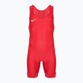 Tuta Nike Grappler Elite Singlet bianca e scarlatta da uomo