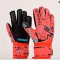 Guanti da portiere per bambini Reusch Attrakt Silver rosso vivo/blu futuro/nero 9