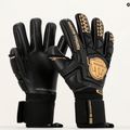 Guanti da portiere per bambini Football Masters Voltage Plus NC v 4.0 nero/oro 12