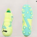 Scarpe da calcio per bambini PUMA Future Pro FG/AG giallo veloce/puma nero/elettrico menta piperita 17