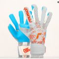 Guanti da portiere Reusch Pure Contact Aqua vapor gray/shocking orange/aqua blue 11