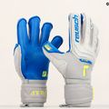 Guanti da portiere Reusch Attrakt Gold Evolution Cut grigio vapore/giallo sicurezza/blu scuro 10