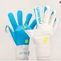 Reusch Attrakt Freegel Aqua Guanti da portiere antivento bianco/blu acqua 8