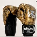 Guantoni da boxe Top King Muay Thai Super Star Air Snake nero/oro 6