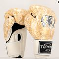 Guantoni da boxe Top King Muay Thai Super Star Air Snake bianco/oro 6