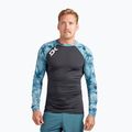 Dakine Hd Snug Fit Rashguard Crew Uomo Stampa indigogo nuoto maniche lunghe