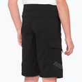 Pantaloncini da ciclismo per bambini 100% Ridecamp Youth nero 2